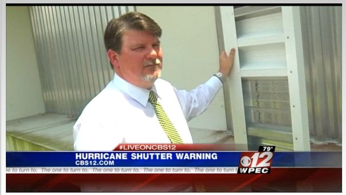 Television interview with Glenn Williams about Storm Shutter Danger